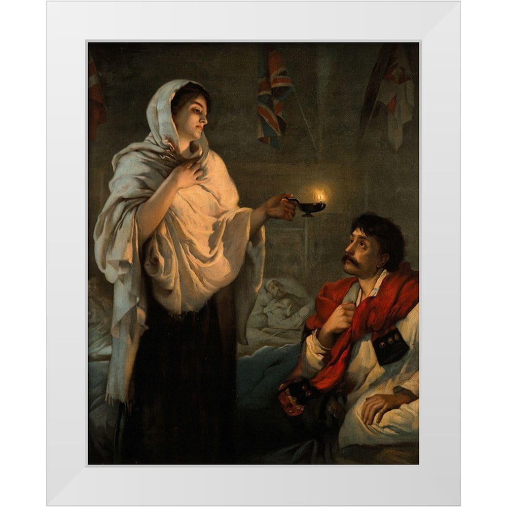 Rae, Henrietta 20x24 White Modern Wood Framed Museum Art Print Titled ...