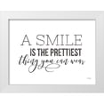 thumbnail image 1 of Rae, Maria 18x15 White Modern Wood Framed Museum Art Print Titled - A Smile is the Prettiest Thing You Can Wear, 1 of 4