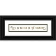 thumbnail image 1 of Rae, Maria 24x7 Black Ornate Wood Framed with Double Matting Museum Art Print Titled - Life is Better in the Country, 1 of 4