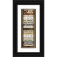 thumbnail image 1 of Rae, Marla 11x24 Black Ornate Wood Framed with Double Matting Museum Art Print Titled - Cabin Rules, 1 of 4