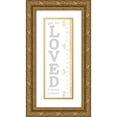 thumbnail image 1 of Rae, Marla 11x24 Gold Ornate Wood Framed with Double Matting Museum Art Print Titled - Loved Beyond Measure Growth Chart, 1 of 4