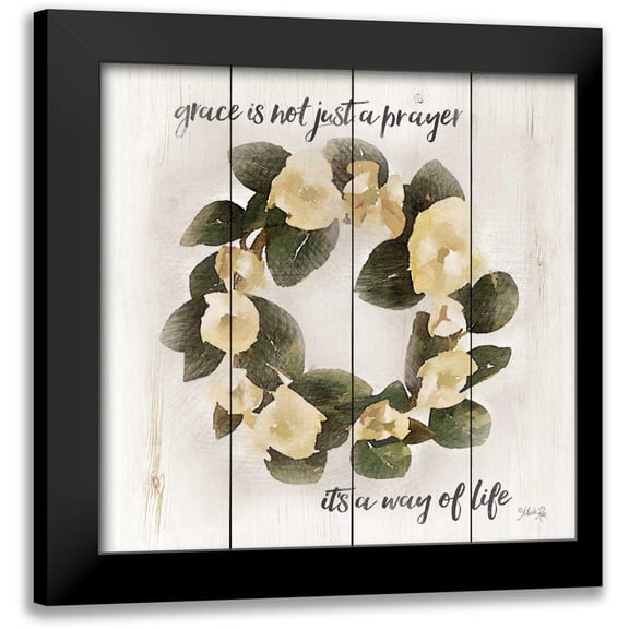 Rae, Marla 12x12 Black Modern Framed Museum Art Print Titled - Grace, Its a Way of Life