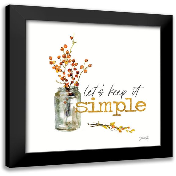 Rae, Marla 12x12 Black Modern Framed Museum Art Print Titled - Lets Keep It Simple