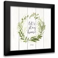 thumbnail image 1 of Rae, Marla 12x12 Black Modern Framed Museum Art Print Titled - Lets Stay Home Wreath, 1 of 5