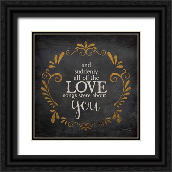 Rae, Marla 12x12 Black Ornate Wood Framed with Double Matting Museum Art Print Titled - Love Songs