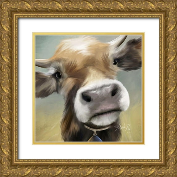 Rae, Marla 12x12 Gold Ornate Wood Framed with Double Matting Museum Art Print Titled - Up Close Moomoo