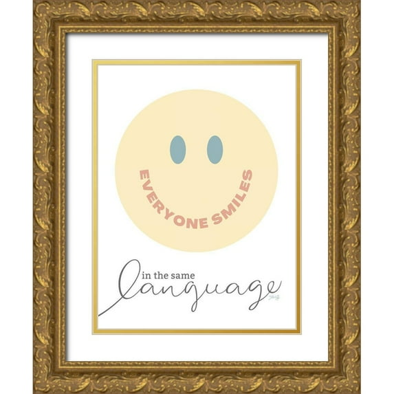 Rae, Marla 12x14 Gold Ornate Wood Framed with Double Matting Museum Art Print Titled - Everyone Smiles