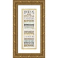 thumbnail image 1 of Rae, Marla 13x32 Gold Ornate Wood Framed with Double Matting Museum Art Print Titled - Ocean Rules, 1 of 4