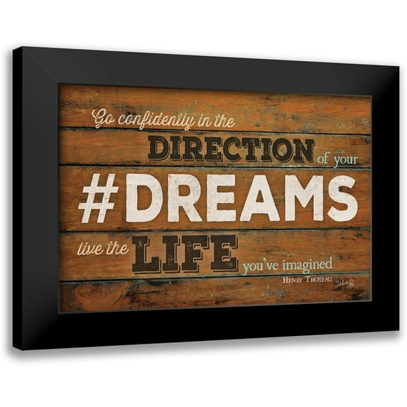 Rae, Marla 14x11 Black Modern Framed Museum Art Print Titled - DREAMS - Live the Life