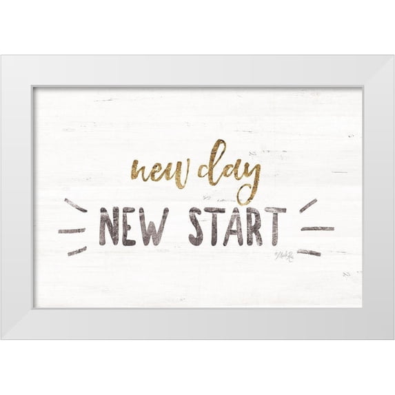 Rae, Marla 14x11 White Modern Wood Framed Museum Art Print Titled - New Day, New Start