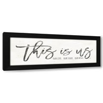 Marla Rae 14x7 Black Modern Wood Framed Wall Art Titled - This is Us