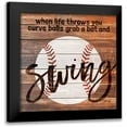 thumbnail image 1 of Rae, Marla 15x15 Black Modern Framed Museum Art Print Titled - Grab a Bat and Swing, 1 of 5
