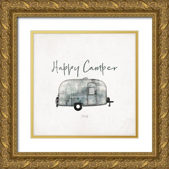Rae, Marla 15x15 Gold Ornate Wood Framed with Double Matting Museum Art Print Titled - Happy Camper
