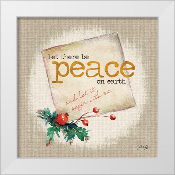 Rae, Marla 15x15 White Modern Wood Framed Museum Art Print Titled - Peace on Earth