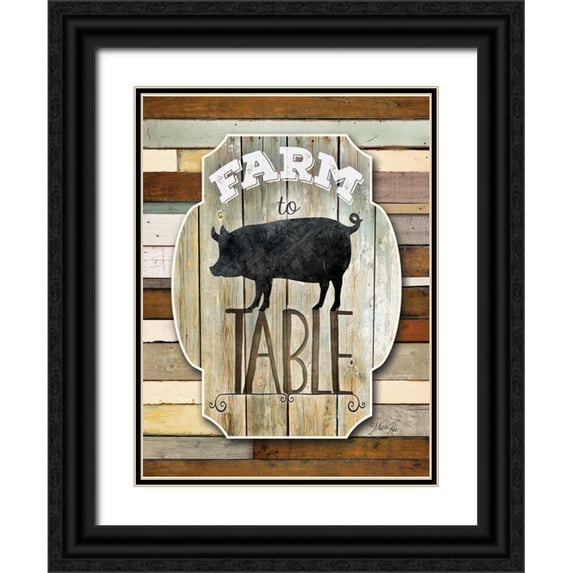 Rae, Marla 15x18 Black Ornate Wood Framed with Double Matting Museum Art Print Titled - Farm to Table