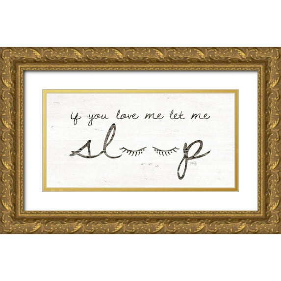 Rae, Marla 18x11 Gold Ornate Wood Framed with Double Matting Museum Art Print Titled - Let Me Sleep