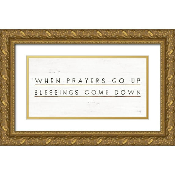 Rae, Marla 18x11 Gold Ornate Wood Framed with Double Matting Museum Art Print Titled - When Prayers Go Up