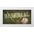 thumbnail image 1 of Rae, Marla 18x11 White Modern Wood Framed Museum Art Print Titled - Eat, Sleep, Baseball, Repeat, 1 of 4