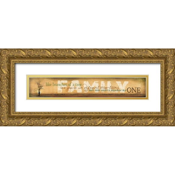 Rae, Marla 18x6 Gold Ornate Wood Framed with Double Matting Museum Art Print Titled - Family