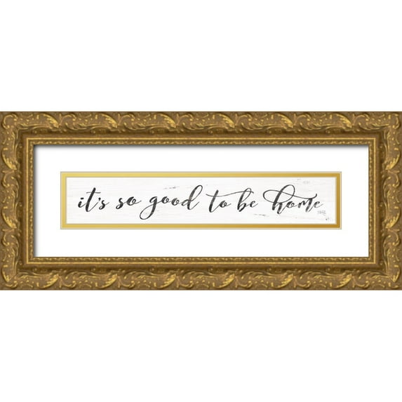 Rae, Marla 18x6 Gold Ornate Wood Framed with Double Matting Museum Art Print Titled - Its So Good to be Home