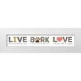 thumbnail image 1 of Rae, Marla 18x6 White Modern Wood Framed Museum Art Print Titled - Live, Bark, Love, 1 of 4