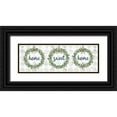 thumbnail image 1 of Rae, Marla 18x9 Black Ornate Wood Framed with Double Matting Museum Art Print Titled - Home Sweet Home Eucalyptus Wreaths, 1 of 4