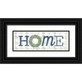 thumbnail image 1 of Rae, Marla 18x9 Black Ornate Wood Framed with Double Matting Museum Art Print Titled - Home with Eucalyptus Wreath I, 1 of 4