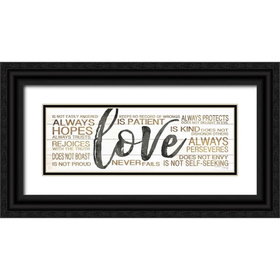 Rae, Marla 18x9 Black Ornate Wood Framed with Double Matting Museum Art Print Titled - Love