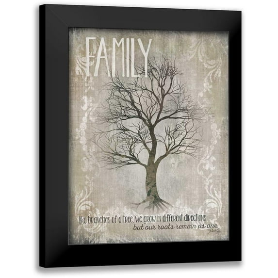 Rae, Marla 19x24 Black Modern Framed Museum Art Print Titled - Family - Like Branches of a Tree