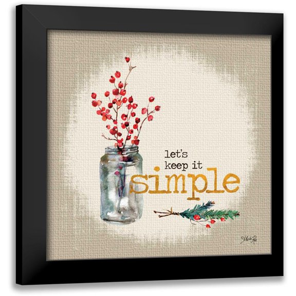 Rae, Marla 20x20 Black Modern Framed Museum Art Print Titled - Keep It Simple