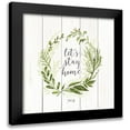 thumbnail image 1 of Rae, Marla 20x20 Black Modern Framed Museum Art Print Titled - Lets Stay Home Wreath, 1 of 5