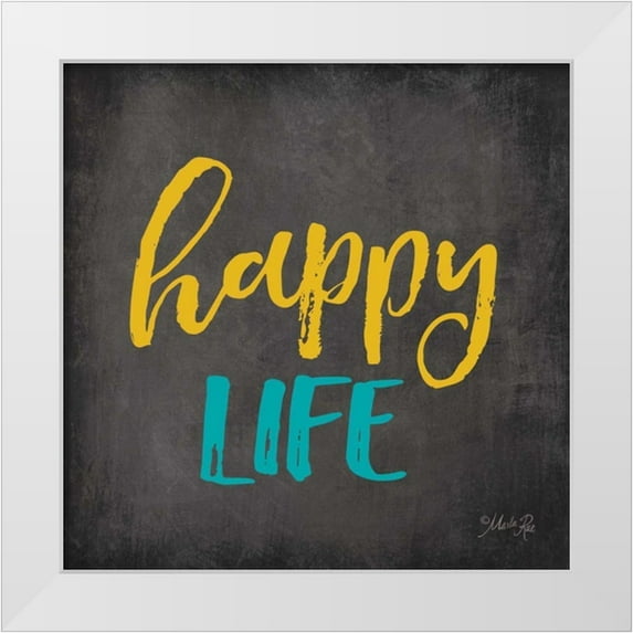 Rae, Marla 20x20 White Modern Wood Framed Museum Art Print Titled - Happy Place
