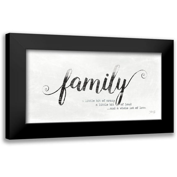 Rae, Marla 24x14 Black Modern Framed Museum Art Print Titled - Family - A Whole Lot of Love