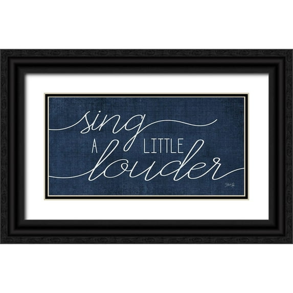 Rae, Marla 24x14 Black Ornate Wood Framed with Double Matting Museum Art Print Titled - Sing a Little Louder