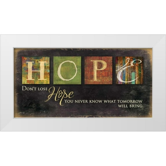Rae, Marla 24x14 White Modern Wood Framed Museum Art Print Titled - Dont Lose Hope