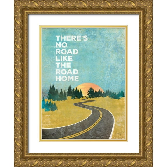 Rae, Marla 25x32 Gold Ornate Wood Framed with Double Matting Museum Art Print Titled - The Road Home