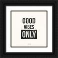 thumbnail image 1 of Rae, Marla 26x26 Black Ornate Wood Framed with Double Matting Museum Art Print Titled - Good Vibes Only, 1 of 4