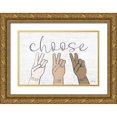 thumbnail image 1 of Rae, Marla 32x23 Gold Ornate Wood Framed with Double Matting Museum Art Print Titled - Choose Peace, Love and Unity, 1 of 4