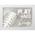 thumbnail image 1 of Rae, Marla 32x23 White Modern Wood Framed Museum Art Print Titled - Football - Play Hard, 1 of 4