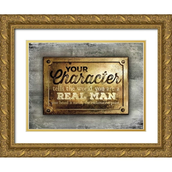 Rae, Marla 32x25 Gold Ornate Wood Framed with Double Matting Museum Art Print Titled - A Real Man