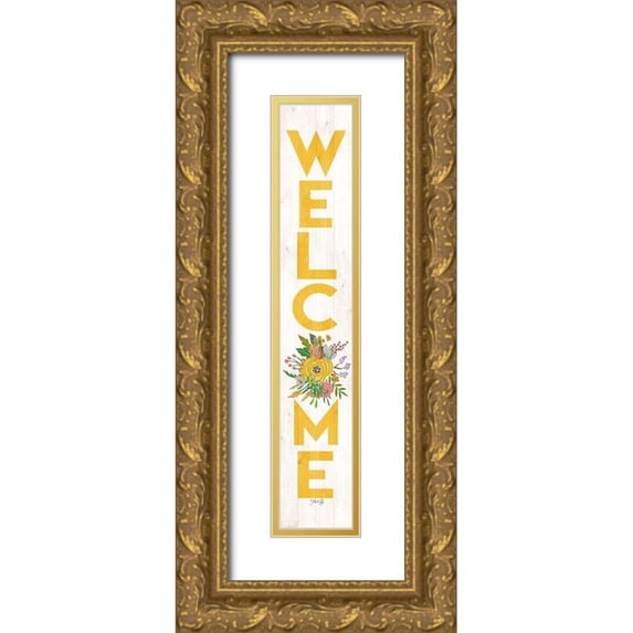 Rae, Marla 6x18 Gold Ornate Wood Framed with Double Matting Museum Art Print Titled - Welcome Summer