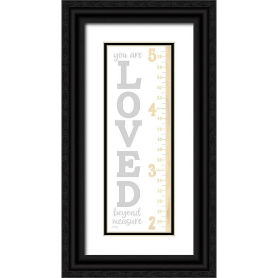 Rae, Marla 7x14 Black Ornate Wood Framed with Double Matting Museum Art Print Titled - Loved Beyond Measure Growth Chart
