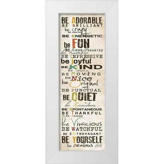 Rae, Marla 7x14 White Modern Wood Framed Museum Art Print Titled - The Way to Be