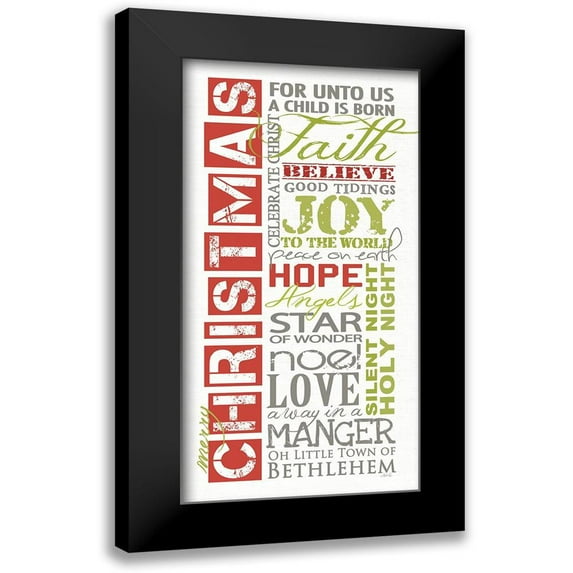 Rae, Marla 9x14 Black Modern Framed Museum Art Print Titled - Merry Christmas