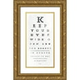 thumbnail image 1 of Rae, Marla 9x14 Gold Ornate Wood Framed with Double Matting Museum Art Print Titled - Eye Chart II, 1 of 4