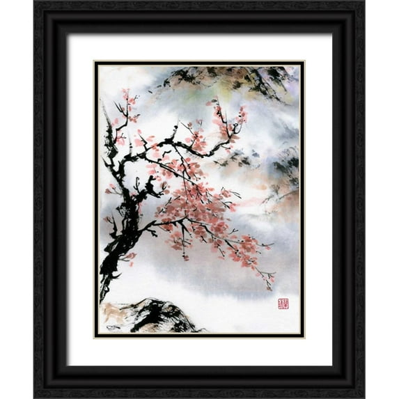 Rae, Nan 12x14 Black Ornate Wood Framed with Double Matting Museum Art Print Titled - Longing