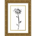 thumbnail image 1 of Rae, Nan 12x18 Gold Ornate Wood Framed with Double Matting Museum Art Print Titled - Ink Rose, 1 of 4