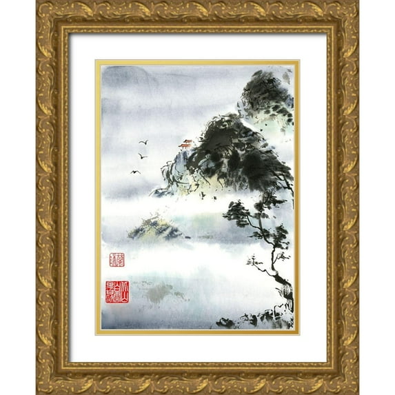 Rae, Nan 14x18 Gold Ornate Wood Framed with Double Matting Museum Art Print Titled - My Retreat