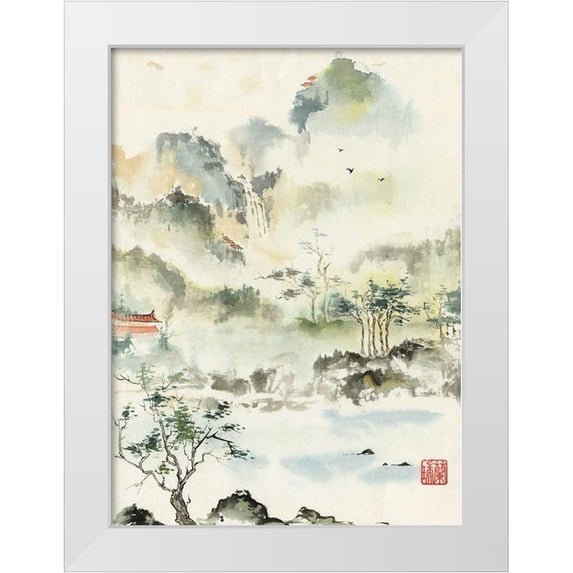 Rae, Nan 19x24 White Modern Wood Framed Museum Art Print Titled - Heavens Retreat