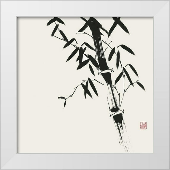 Rae, Nan 26x26 White Modern Wood Framed Museum Art Print Titled - Bamboo Collection VIII